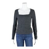 Stretch Womens Top Grey Long Sleeve M