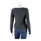 Stretch Womens Top Grey Long Sleeve M