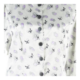 YESSICA All Over Hat Print Womens Printed Blouse White Long Sleeve M
