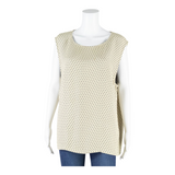 JOBIS Womens Vests Top Cream Sleeveless Viscose Spotted L