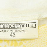 SOMMERMANN Womens Blouse Yellow Long Sleeve Crazy Pattern M