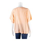 Womens Blouse Orange Silk M