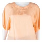 Womens Blouse Orange Silk M