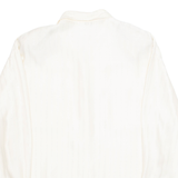 ANNE KLEIN Womens Blouse Cream Collared Long Sleeve Striped L