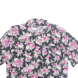 JUDY KNAPP Womens Printed Blouse Black Collared Floral M