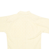 LIZ CLAIBORNE Womens Printed Blouse Yellow Collared M