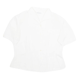 STYLE FRANCAIS Womens Blouse White Collared M