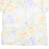 SHIRLEY Womens Printed Blouse Purple Collared Floral M