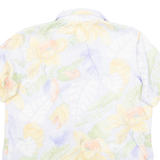 SHIRLEY Womens Printed Blouse Purple Collared Floral M