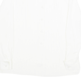 C.L.E.O Womens Blouse Cream Collared Long Sleeve M