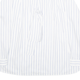 MARIO ROSELLA Womens Printed Blouse White Long Sleeve Striped M