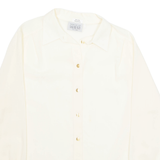 SERGIO DE LAURENT Womens Blouse Yellow Collared Long Sleeve M