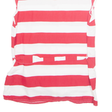 TOMMY HILFIGER Womens Printed Top Red Sleeveless Striped S