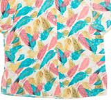 MODERN ESSENTIALS Womens Printed Blouse Beige Collared Crazy Pattern L