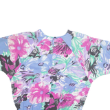 J.B.J Womens Printed TOp Purple Floral M