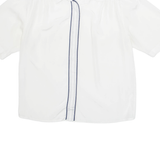 ELITE Womens Blouse White Collared M