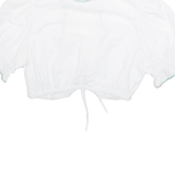 ALPIN Womens Cropped Top White V-Neck M