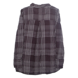 SOYACONCEPT Womens Printed Blouse Purple Collared Long Sleeve Plaid S
