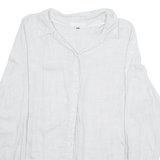 Womens Blouse Grey Collared Long Sleeve L