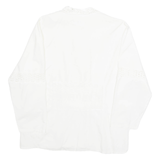Womens Blouse White V-Neck Long Sleeve M