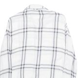 TALLY WEIJL Womens Cropped Blouse White Collared Long Sleeve Plaid S