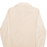 M TREND Womens Bardot Blouse Beige Collared Long Sleeve L