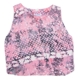ROMY Womens Printed Top Pink Sleeveless Crazy Pattern M