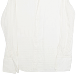 MARCO AZZALI Womens Blouse Cream Collared Long Sleeve L