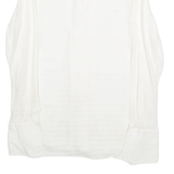 MARCO AZZALI Womens Blouse Cream Collared Long Sleeve L