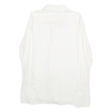 MARCO AZZALI Womens Blouse Cream Collared Long Sleeve L