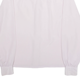 VALENTINE Womens Blouse Purple Collared Long Sleeve M