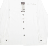 KASTELRUTHER SPATZEN Womens Blouse White Collared Long Sleeve L