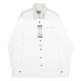 KASTELRUTHER SPATZEN Womens Blouse White Collared Long Sleeve L