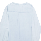 ESMARA Womens Blouse Blue V-Neck Long Sleeve M