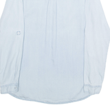 ESMARA Womens Blouse Blue V-Neck Long Sleeve M