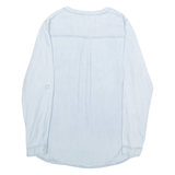 ESMARA Womens Blouse Blue V-Neck Long Sleeve M