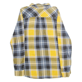 MULTIBLU Womens Printed Shirt Yellow Collared Long Sleeve Plaid M