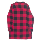 JEAN PASCALE Womens Printed Blouse Red Collared Long Sleeve Check L