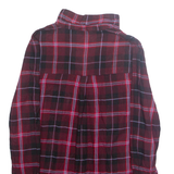 NUTMEG Womens Printed Blouse Red V-Neck Long Sleeve Plaid S