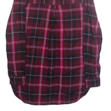 NUTMEG Womens Printed Blouse Red V-Neck Long Sleeve Plaid S