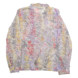 TEDDI Womens Printed Blouse Grey Collared Long Sleeve Crazy Pattern M