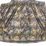 Womens Camisole Top Black Sleeveless Silk Crazy Pattern L