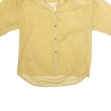 L'ARALDO Womens Blouse Green Collared L