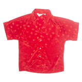 VICTORIA JONES Womens Printed Blouse Red V-Neck Crazy Pattern S