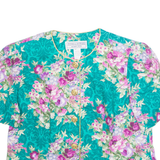 JESSICA HOWARD Womens Printed Shirt Green Floral M