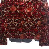 COLDWATER CREEK Womens Printed Blouse Red Long Sleeve Crazy Pattern L