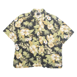 ERIKA Womens Printed Blouse Green Collared Floral L