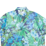 ERENA Womens Printed Blouse Blue Collared Floral 2XL