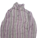 ANNA KRISTE Womens Printed Blouse Purple Long Sleeve Crazy Pattern M