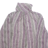 ANNA KRISTE Womens Printed Blouse Purple Long Sleeve Crazy Pattern M